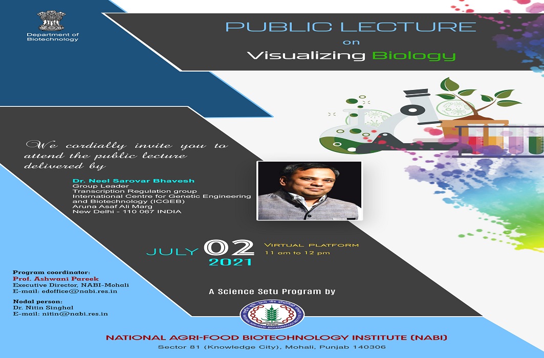Online lecture on 'Visualizing Biology